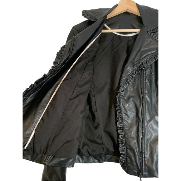 Catherine Malandrino Faux Leather Jacket Size Medium - Picture 9 of 13
